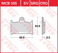 Мотоколодки TRW LUCAS MCB595 SUZUKI GSX-R/SUZUKI RF/TRIUMPH Daytona,Speed Triple аналог FDB557