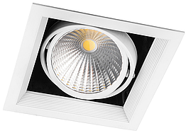 Карданний світлодіодний світильник 30 Вт 4000 K AL211 COB біла рамка