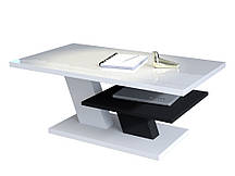 Журнальний столик CLIFF Білий глянець/чорний