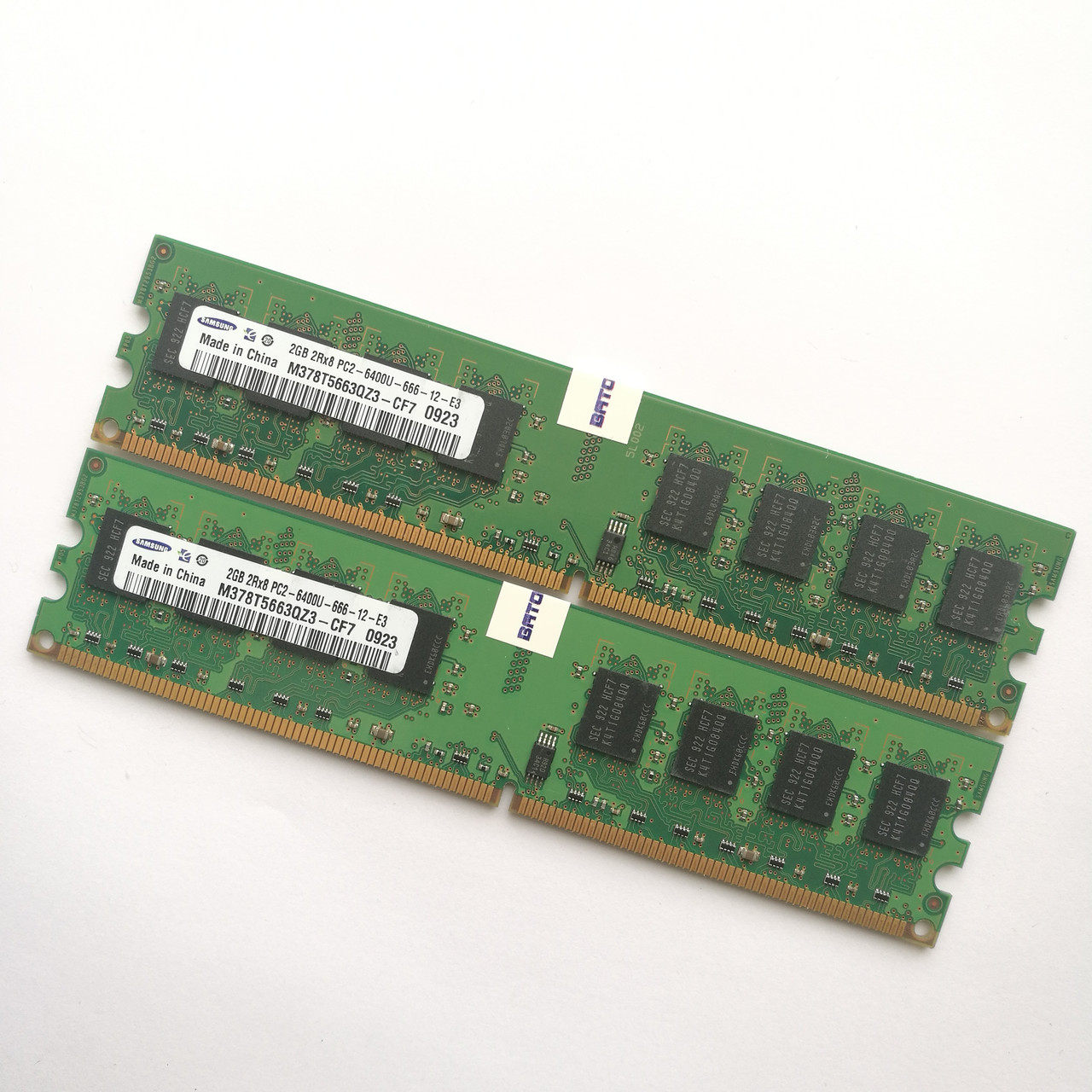 Пара оперативної пам'яті Samsung DDR2 4Gb (2Gb+2Gb) 800MHz PC2 6400U CL6 (M378T5663QZ3-CF7) Б/В