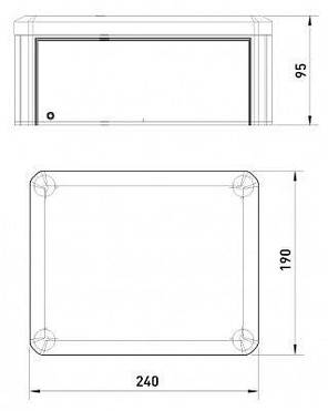 Розподільча коробка Т250, IP66, ударостійка, 240х190х95мм, ультрафіолетостійка, фото 2