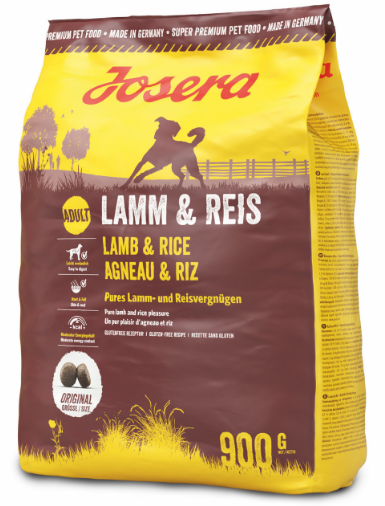 Josera Lamb&Rice корм для дорослих собак із м'яса ягняти 900 г