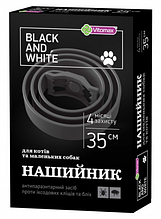 Vitomax Black & White (Black) 35 см - нашийник проти бліх та кліщів для котів