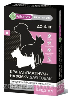 Vitomax Platinum краплі на холку для собак дрібних порід, фото 2