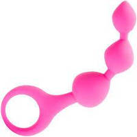 Анальні кульки з кільцем Alive Triball Pink