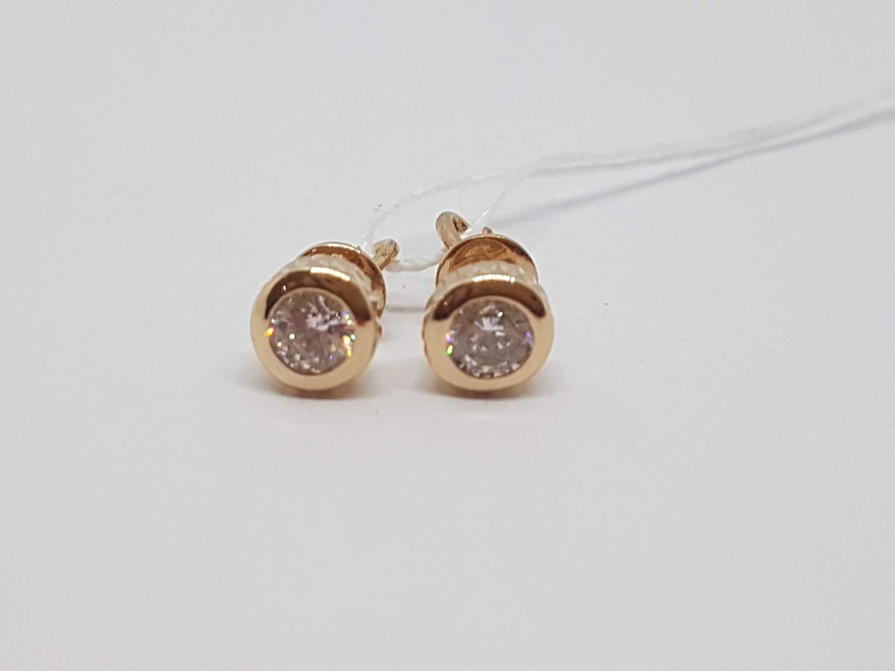 Золоті сережки з фіанітам   211893