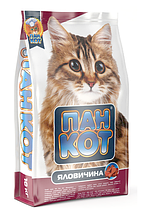 Пан Кот Яловичина сухий корм для котів 10 кг