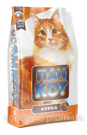 Пан Кот Курка сухий корм для котів 10 кг, фото 2