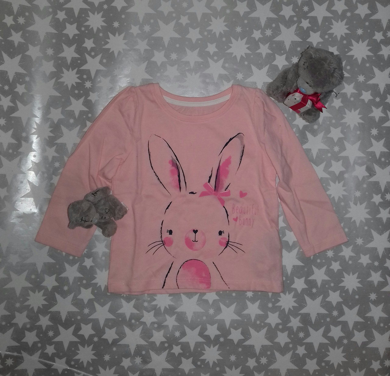Реглан Зайка персиковий  р.80см.