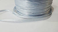 Стрічка атласна 3 мм двостороння світло-сіра
