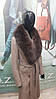 Зимове жіноче пальто з хутром песця, жіноче зимове пальто з вовни вовняне жіноче пальто, фото 2