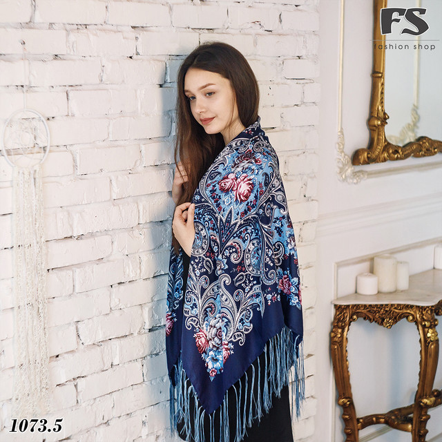 шерстяной павлопосадский платок