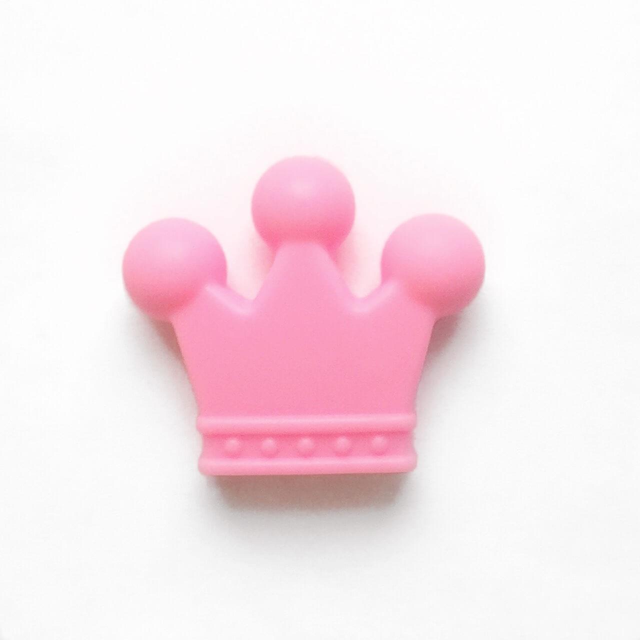 Корона (рожевий) намистина з харчового силікону, фото 1
