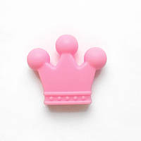 Корона (рожевий) намистина з харчового силікону