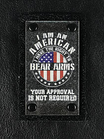 Нашивка I am American 50x80 мм