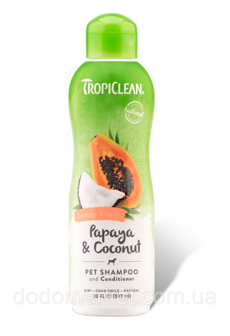 Tropiclean Papaya&Coconut шампунь-кондиціонер для собак 335 мл