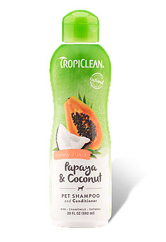 Tropiclean Papaya&Coconut шампунь-кондиціонер для собак 335 мл