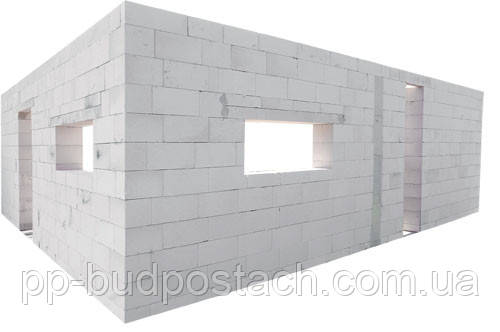 Коробка дома из пеноблоков