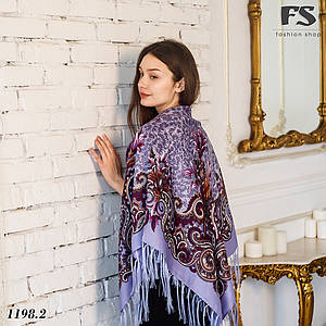 Лавандова вовняна хустка Лілія