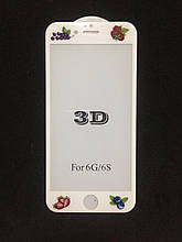 Захисне скло iPhone 6/6s Fruits No1 3D White