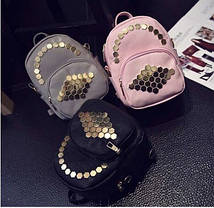 Міні рюкзак з заклепками сотами, фото 2