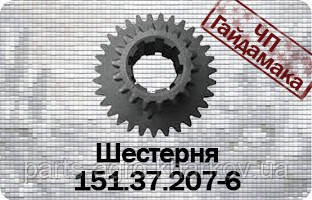 151.37.207-6Шестерня z=31×18 КПП Т-150(кпп т150)