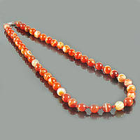 Ожерелье из оранжевого агата 8 мм