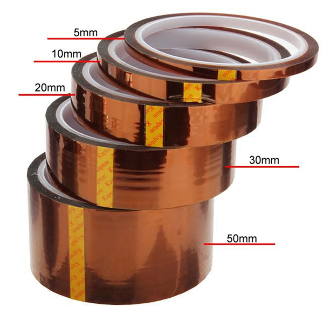 Термоскотч каптон Kapton 60мк 30мм x 33м каптоновый скотч термостойкий высокотемпературный Koptan - фото 5 - id-p76937540