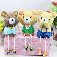 Статуетка-скарбничка "Ведмедик" з висячими ніжками в асортименті 1шт