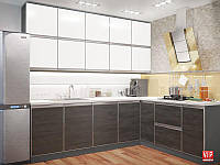 Кухня Альта (Vip master/Віп майстер) білий + сіре дерево темне м/п