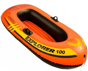 Одномісний надувний човен Intex 58329 Explorer 100, 147 х 84 см. 2-х камерний