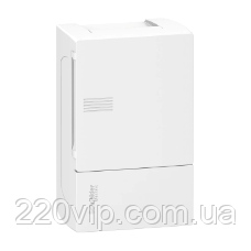 Щит Schneider-Electric Mini Pragma 4 модулі НАВІСНОЇ білі двері MIP12104 бокс Шнайдер для автоматів шафа