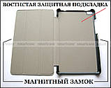 Чорний чохол книжка Lenovo Tab E8 TB-8304F TB-8304L в шкірі PU з магнітним замком, фото 4