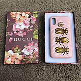 Чохол, накладка, захисний бампер для Iphone X Gucci, рожевий, фото 3