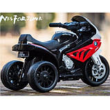 Дитячий триколісний електричний мотоцикл BMW S1000 RR, JT5188L-3, фото 10