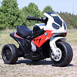 Дитячий триколісний електричний мотоцикл BMW S1000 RR, JT5188L-3, фото 9