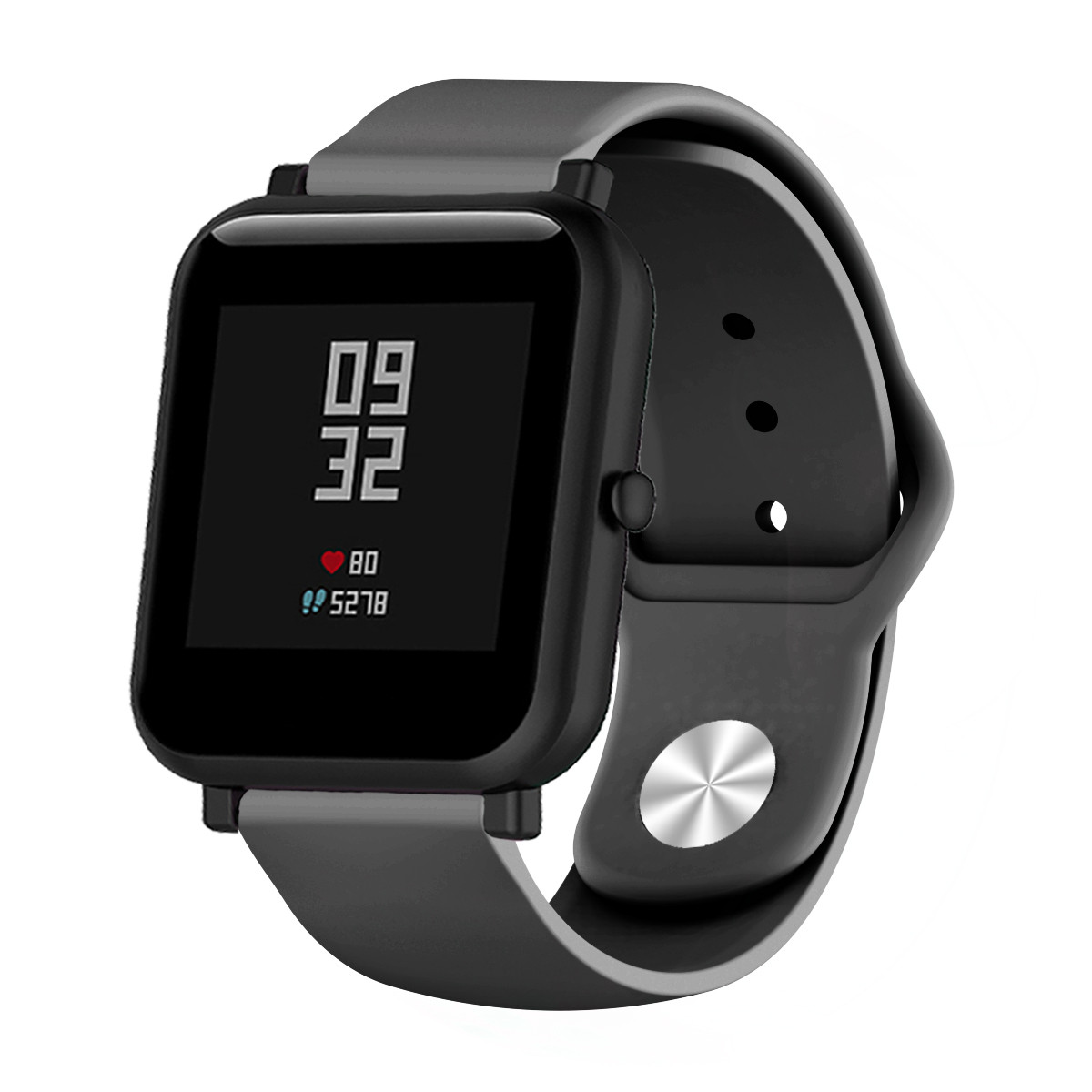 Силіконовий ремінець Sport Nike Youth для Xiaomi Amazfit Bip / Lite / 20 мм Чорний 1891P