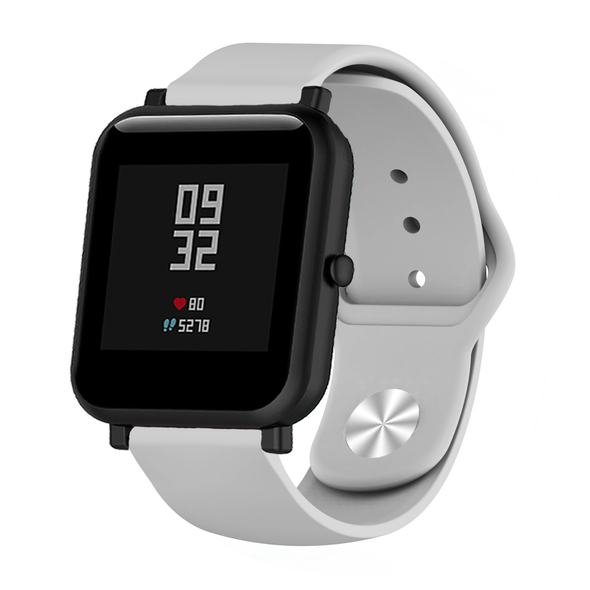 Силіконовий ремінець Sport Nike Youth для Xiaomi Amazfit Bip / Lite / 20 мм Сірий 1891P