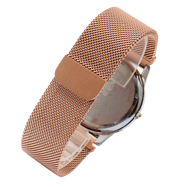 Металевий ремінець MiJobs Amazfit GTR 2 / Pace / Stratos / 22 мм міланська петля Золотий / Рожевий 1607P, фото 1