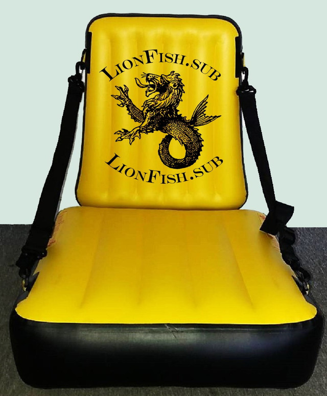 Крісло LionFish.sub Надувне Сидіння в Човен або Байдарку з Регулюванням Нахилу Спинки, Універсальне з ПВХ