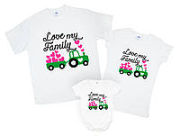 Набор футболок для семейного использования "love my family" Family look