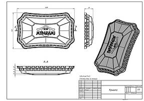Крышка суши-бокса с логотипом. Наша компания первая в Украине разработала и изготовила линию упаковки специально для доставки суши, роллов и пр. блюд японской кухни, и предложила нашим клиентам размещать их логотип на крышках наших суши-боксов.