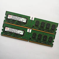 Пара оперативної пам'яті Hynix DDR2 4Gb (2Gb+2Gb) 800MHz PC2 6400U CL6 (HYMP125U64CP8-S6 AB-C) Б/В