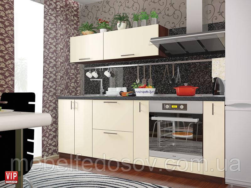 Кухня Колор Мікс (МДФ фарбований) (Vip master/Віп майстер) ваніль м/п, фото 1