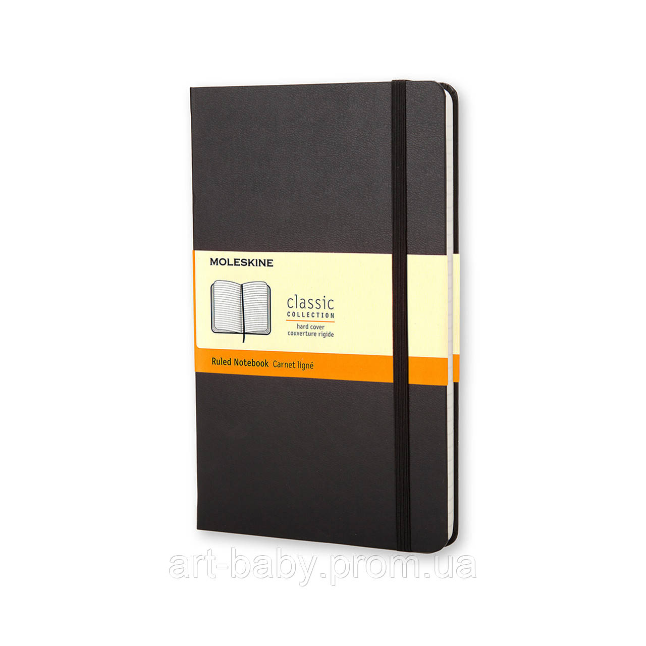 Блокнот MOLESKINE CLASSIC тверда обкладинка, Large 13x21, лінія, 240 стор, чорний