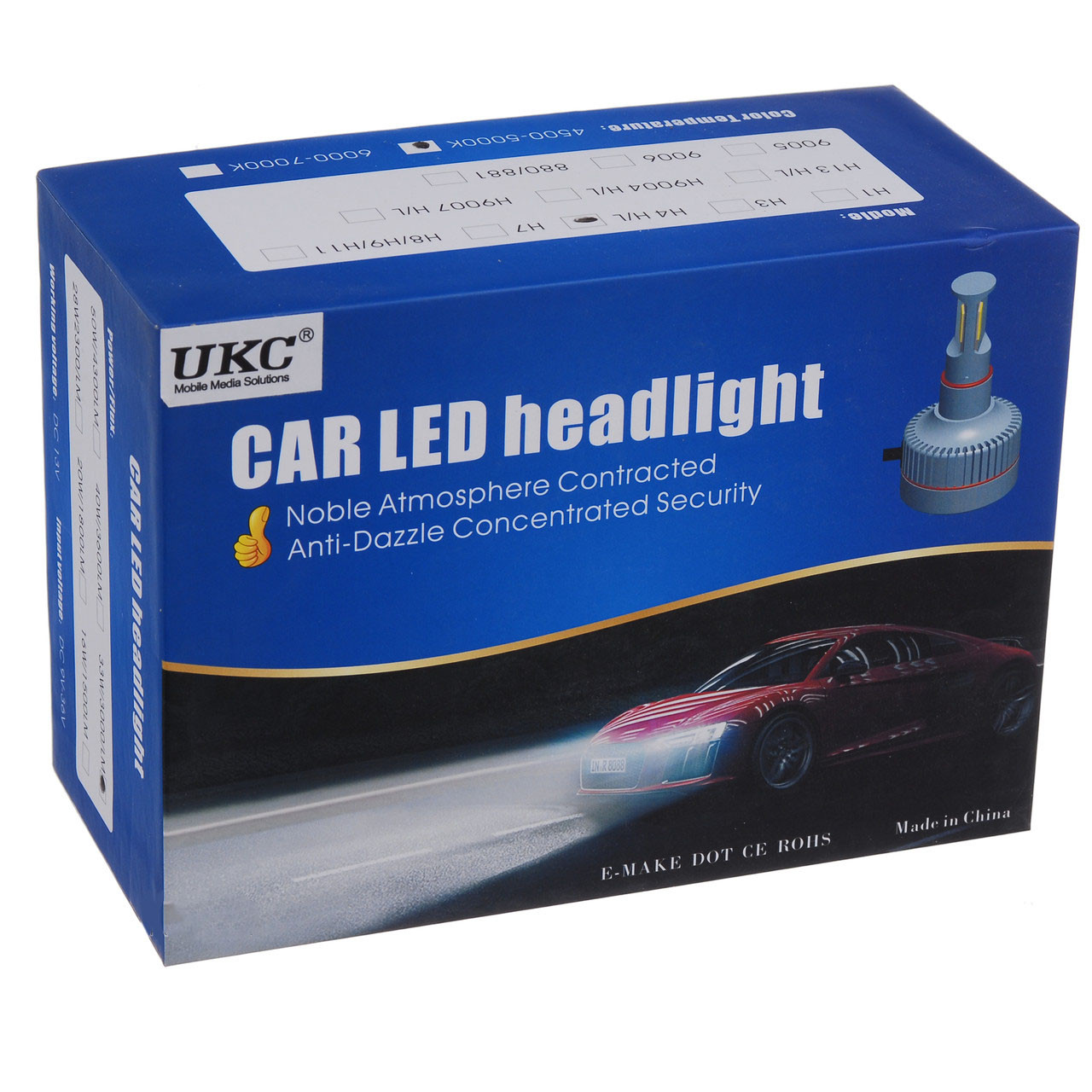 Светодиодные лампы UKC Car Led Headlight H1 33W 3000LM 4500-5000K - фото 6 - id-p510712150