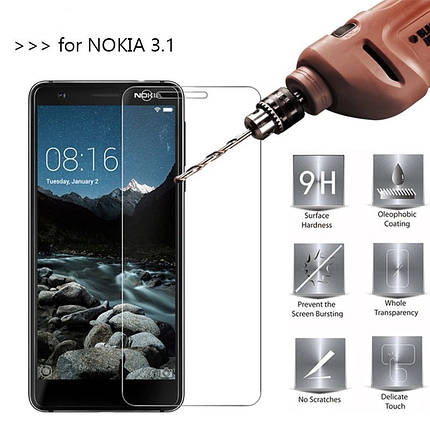 Захисне скло для Nokia 3.1, фото 2