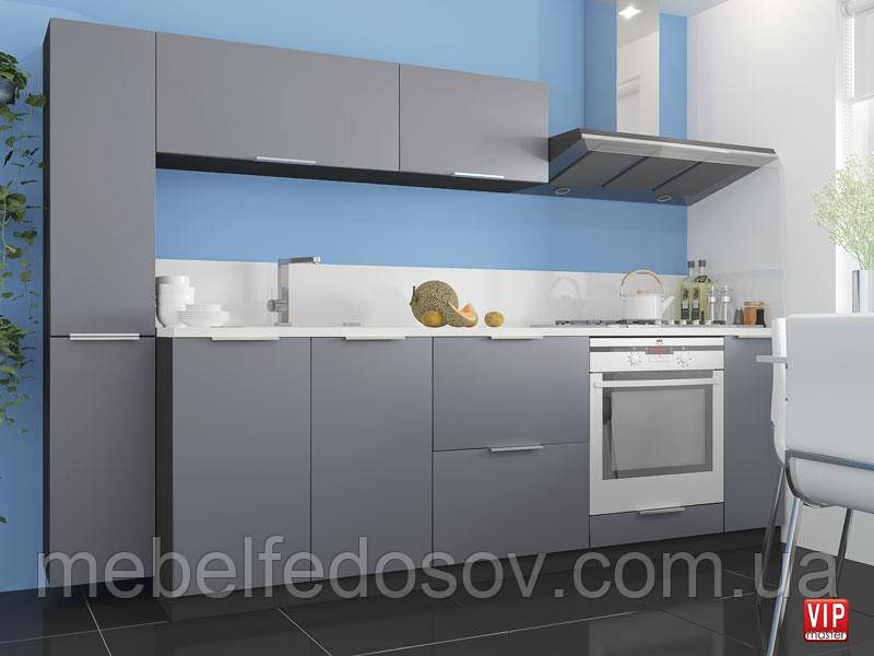 Кухня Флет/Flat (Vip master/Віп майстер) сірий м/п, фото 1