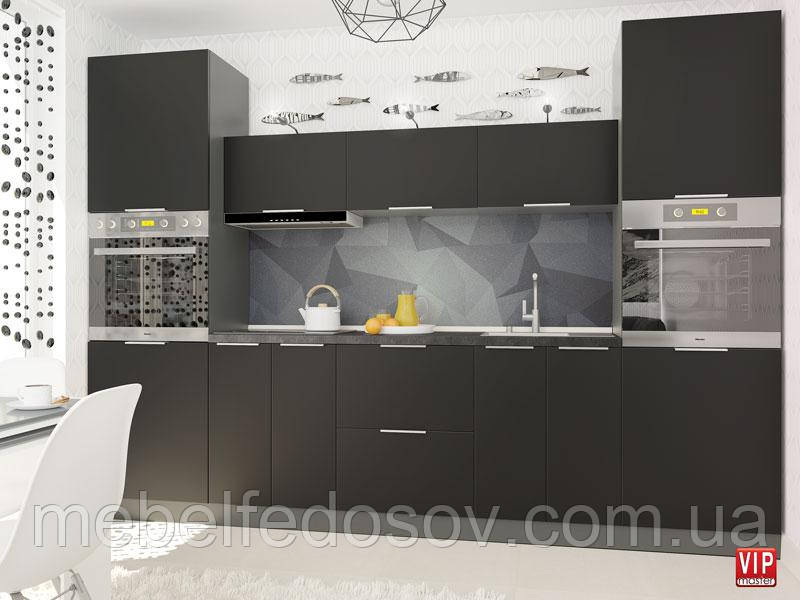 Кухня Флет/Flat (Vip master/Віп майстер) чорний м/п, фото 1