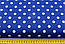 Бязь із білим горошком 1 см на синьому тлі (№125а), фото 2